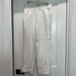White J Crew linen pants, never worn.